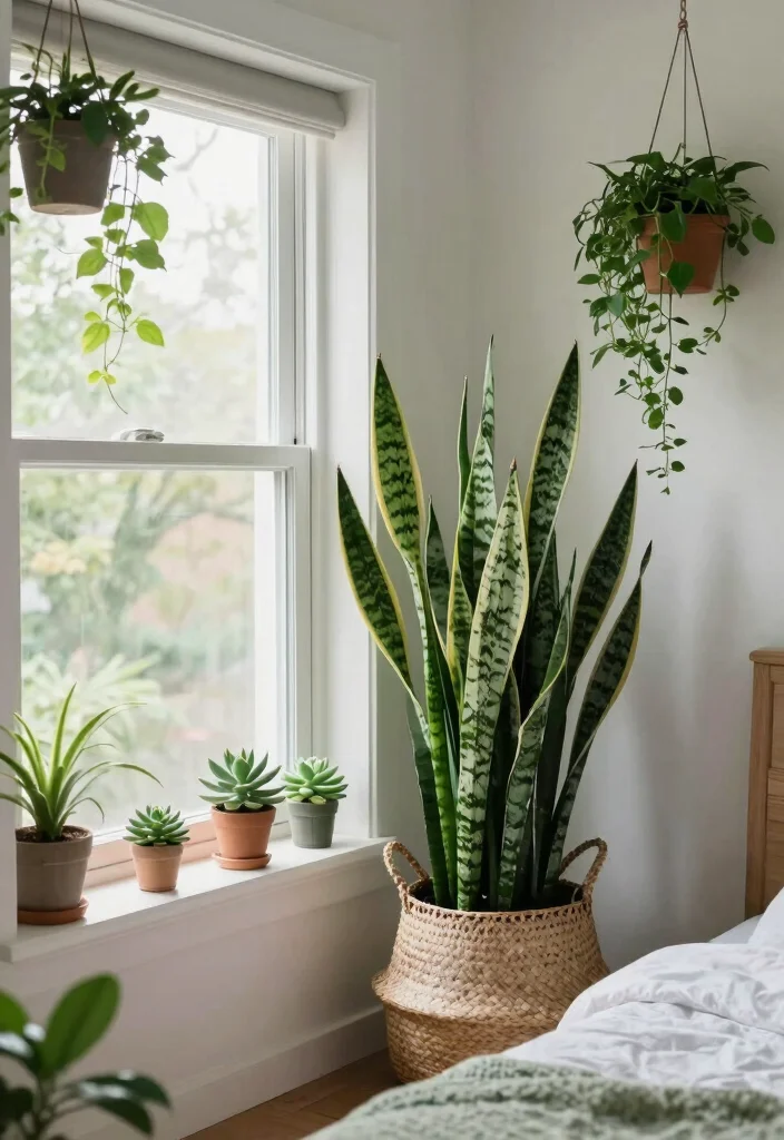 17 Organic Modern Bedroom Inspiration Ideas: Calm Natural Luxury - 4. Greenery and Indoor Plants 1