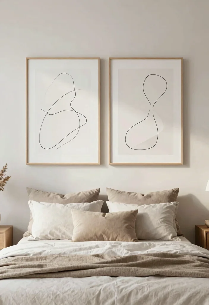 17 Printable Wall Art Bedroom Ideas: Easy Affordable Decor - 17. Minimalist Line Art 1