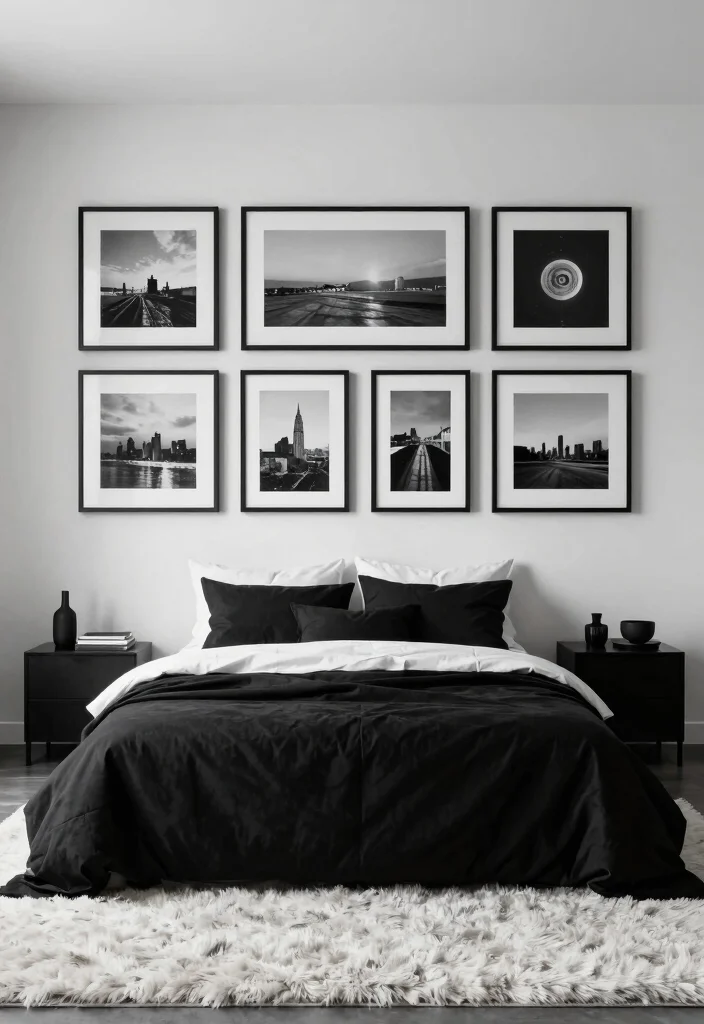 17 Printable Wall Art Bedroom Ideas: Easy Affordable Decor - 6. Monochrome Photography 1