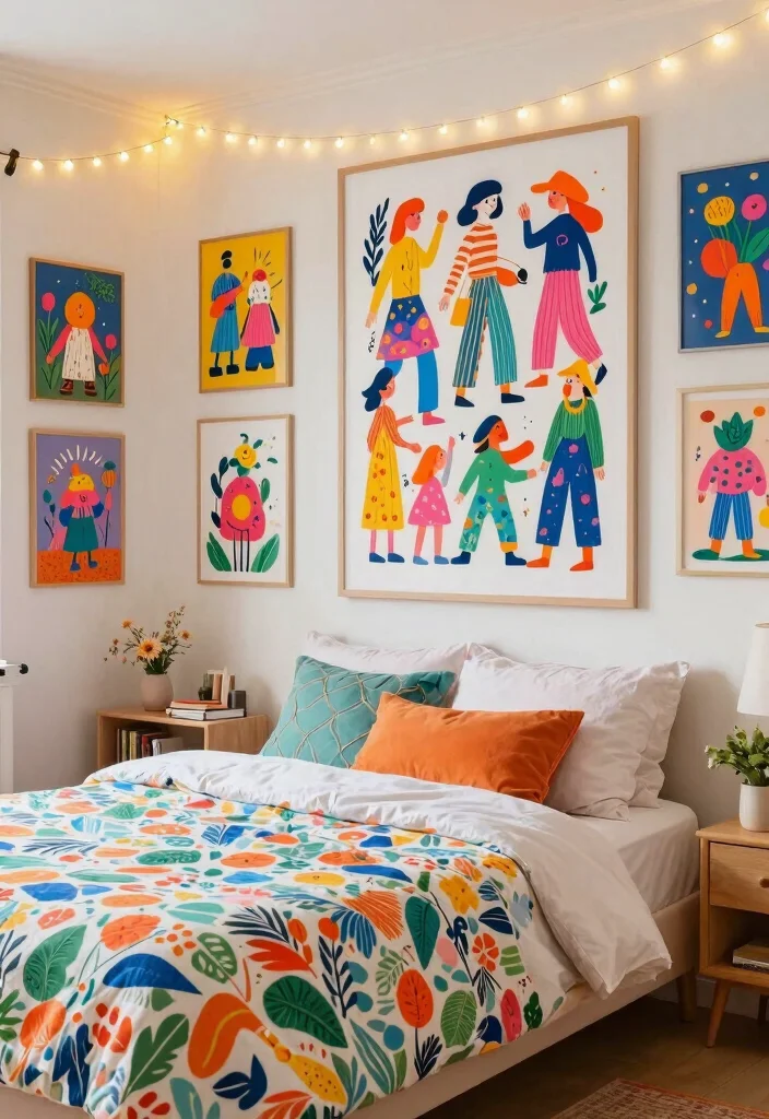 17 Printable Wall Art Bedroom Ideas: Easy Affordable Decor - 7. Whimsical Illustrations 1