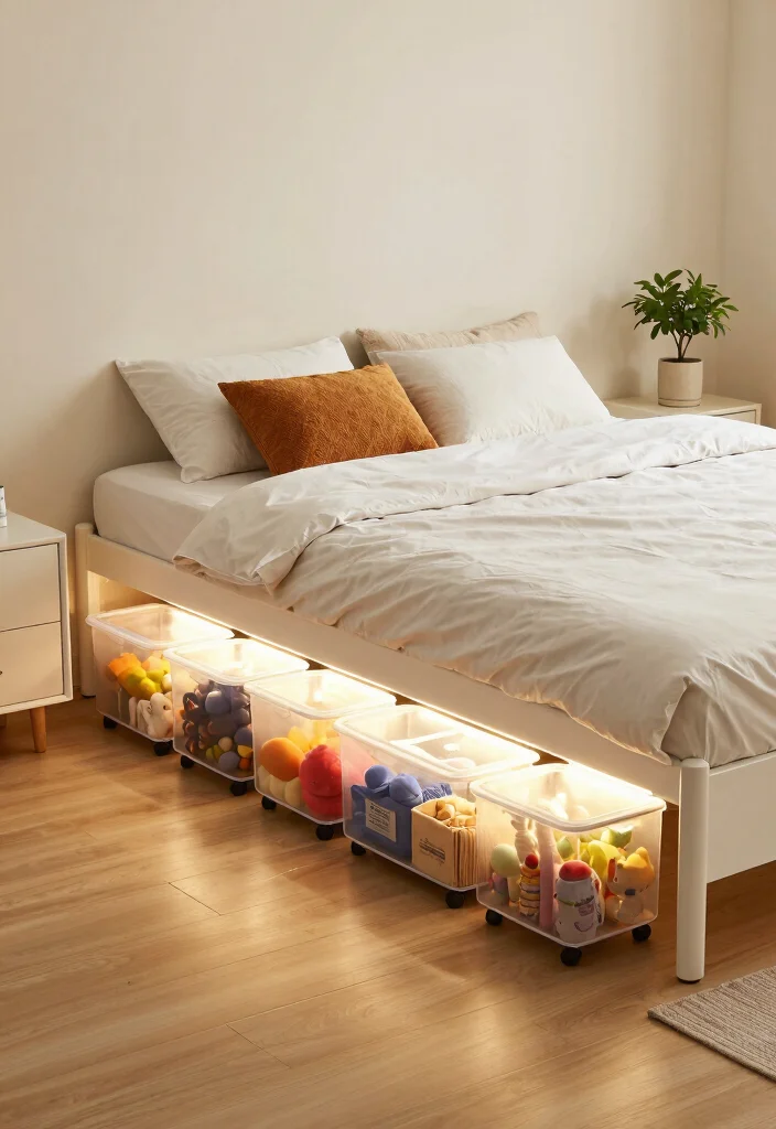 17 Small Bedroom Wardrobe Ideas: Compact and Organized - 2. Under-Bed Storage Solutions 1