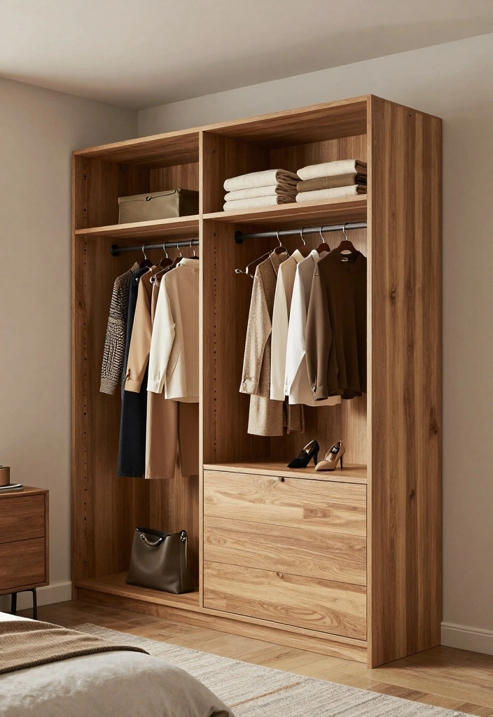 17 Small Bedroom Wardrobe Ideas: Compact and Organized - 4. Wall-Mounted Wardrobes 1