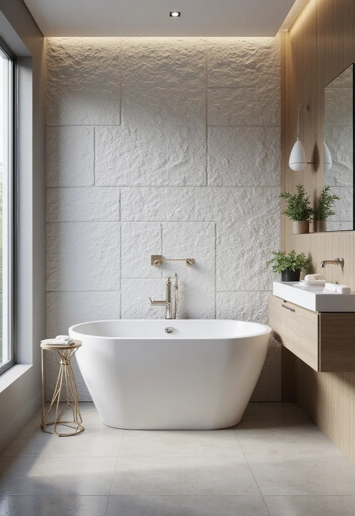 18 Bathroom Tile Design Ideas For Every Look - 12. 3D Textured Tiles