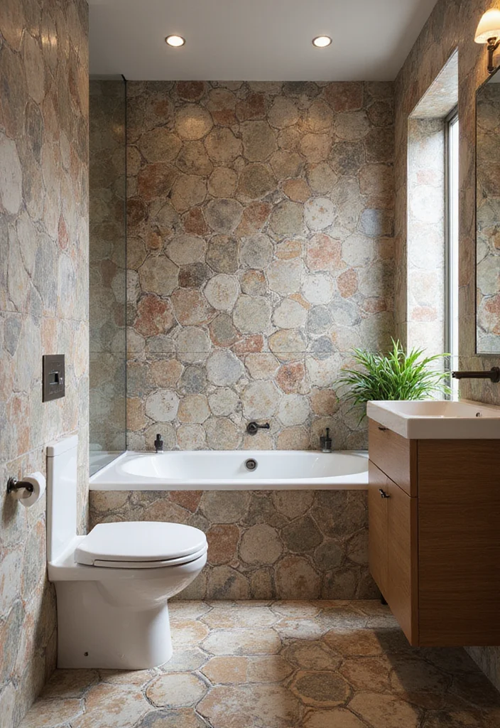 18 Bathroom Tile Design Ideas For Every Look - 14. Unique Shaped Tiles