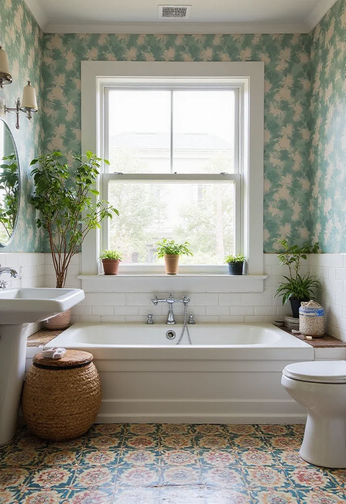 18 Bathroom Tile Design Ideas For Every Look - 6. Patterned Encaustic Tiles