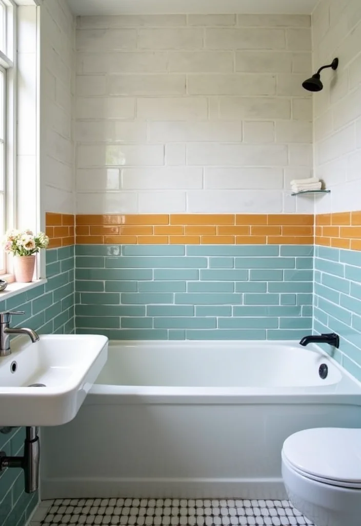 18 Bathroom Tile Design Ideas For Every Look - 7. Subway Tiles with a Twist
