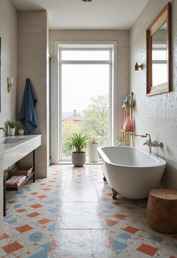 18 Bathroom Tiles Design Ideas For Bold Makeovers - 10. Chic Geometric Patterns