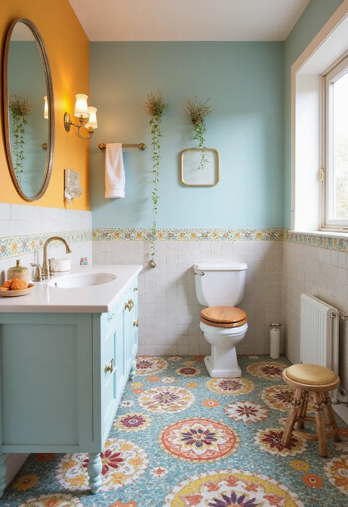 18 Bathroom Tiles Design Ideas For Bold Makeovers - 12. Vibrant Colored Grout