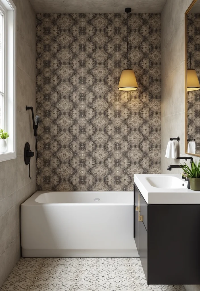 18 Bathroom Tiles Design Ideas For Bold Makeovers - 16. Statement Wall Tiles