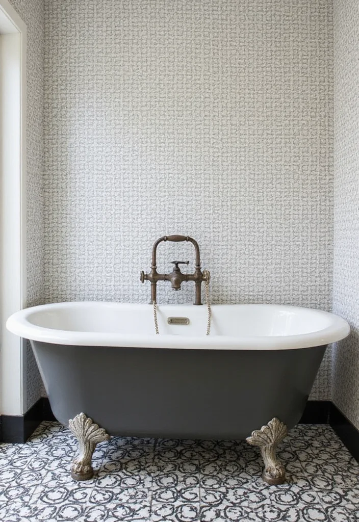 18 Bathroom Tiles Design Ideas For Bold Makeovers - 5. Vintage Inspired Hexagon Tiles