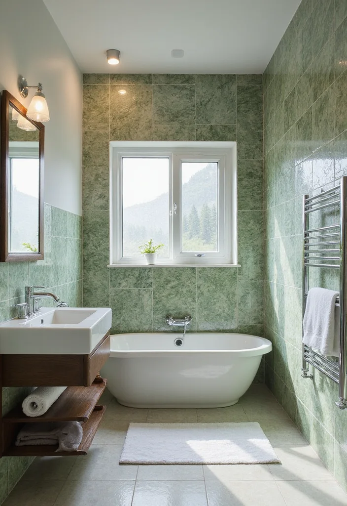 18 Bathroom Tiles Design Ideas For Bold Makeovers - 9. Eco-Friendly Recycled Glass Tiles