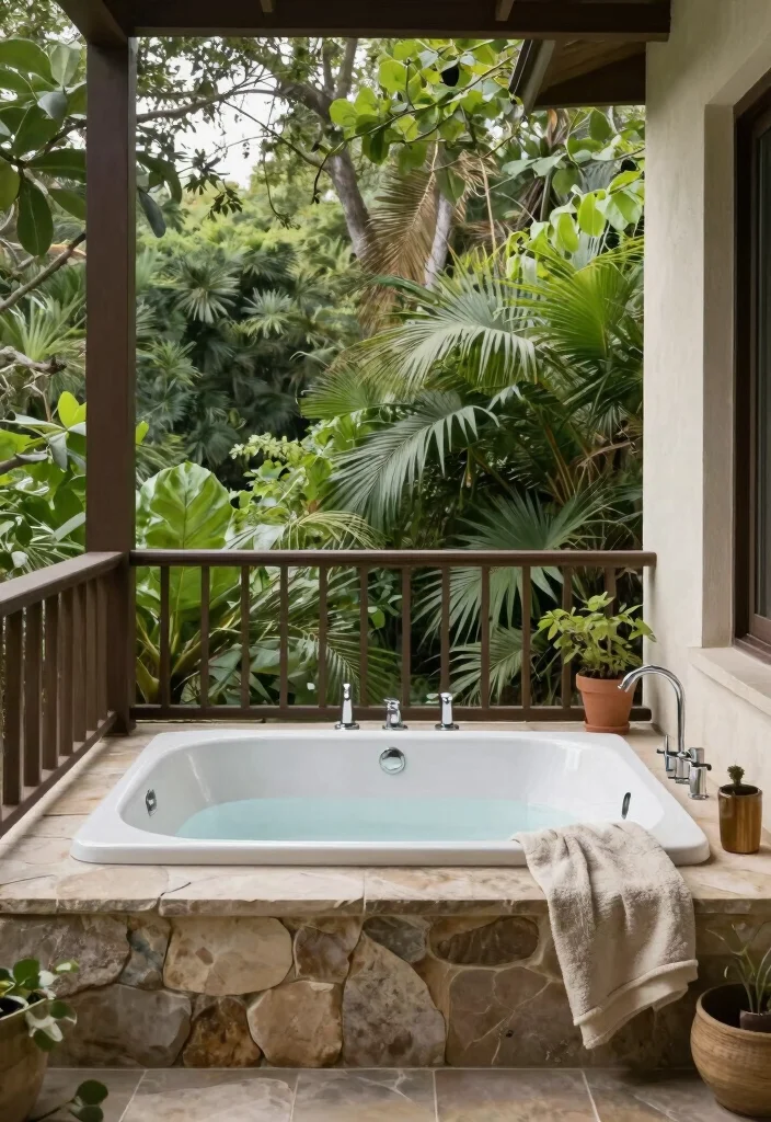 18 Bathtub in Bedroom Ideas That Feel Luxurious and Relaxing - 15. Open-Air Bathing 1
