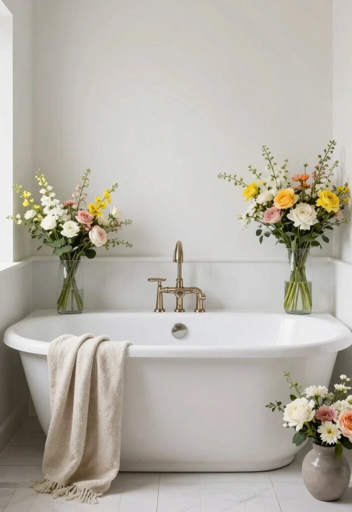 18 Bathtub in Bedroom Ideas That Feel Luxurious and Relaxing - 18. Seasonal Decor 1