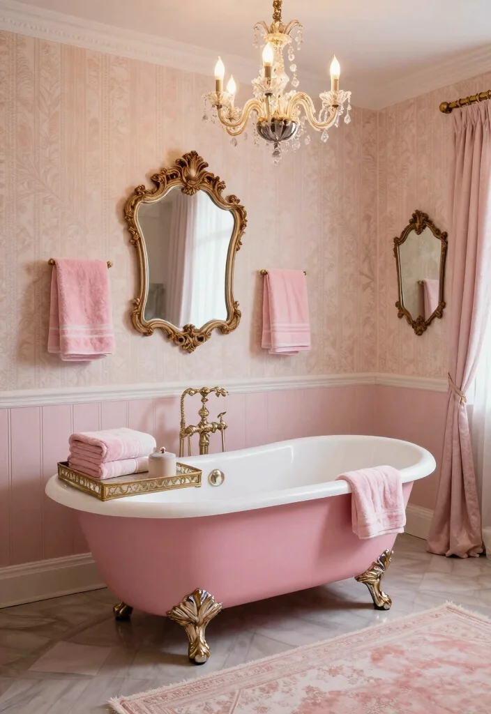 18 Bathtub in Bedroom Ideas That Feel Luxurious and Relaxing - 4. Vintage Glamour 1