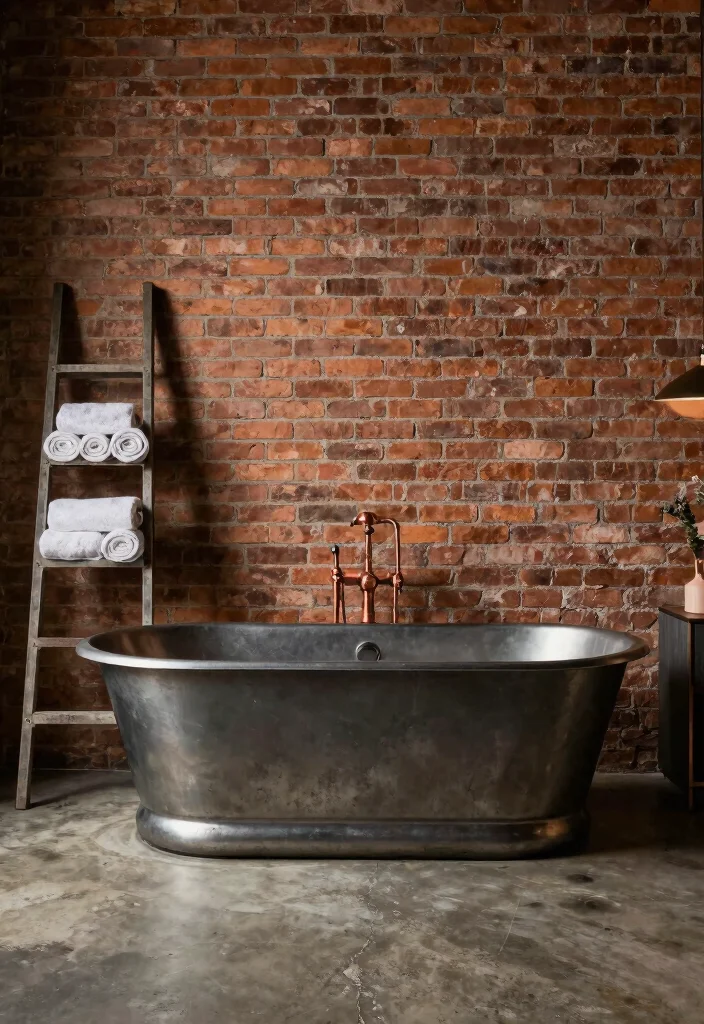 18 Bathtub in Bedroom Ideas That Feel Luxurious and Relaxing - 6. Chic Industrial Touches 1