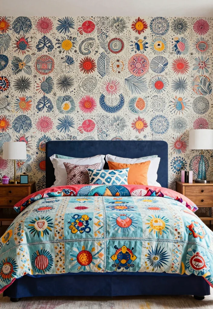 18 Bedroom With Nursery Shared Master Bed Ideas: Smart Loving Layouts - 14. Playful Patterns 1