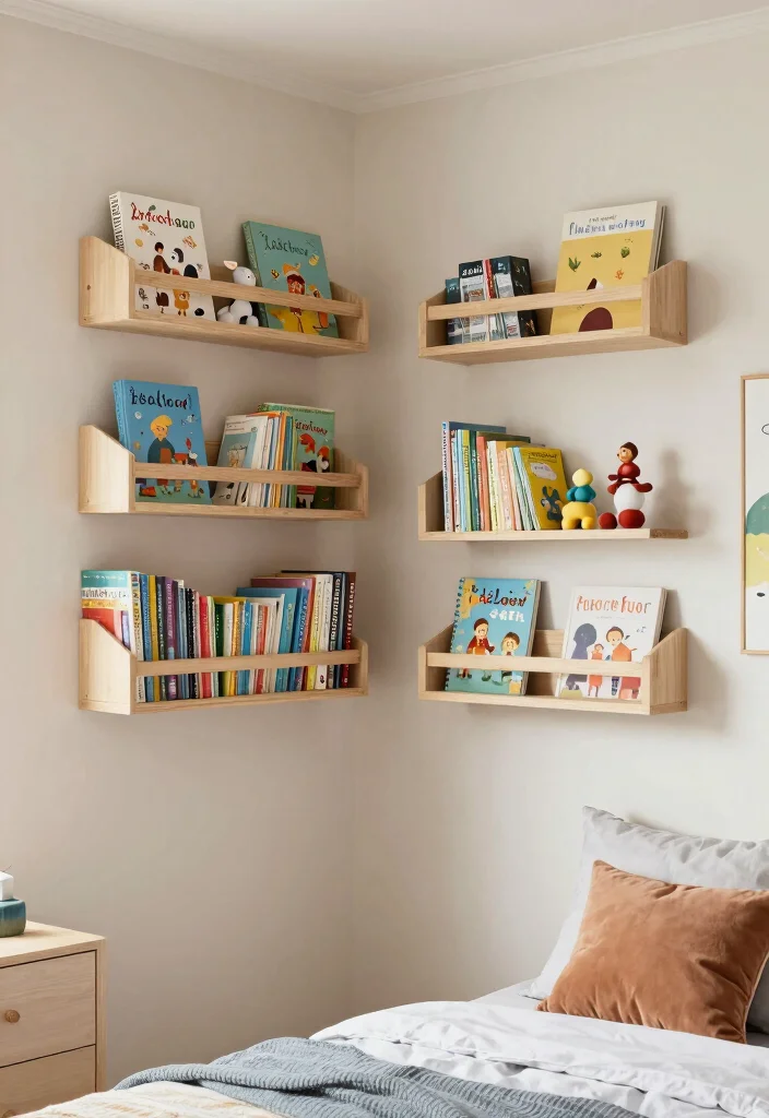 18 Bedroom With Nursery Shared Master Bed Ideas: Smart Loving Layouts - 4. Creative Wall Storage 1