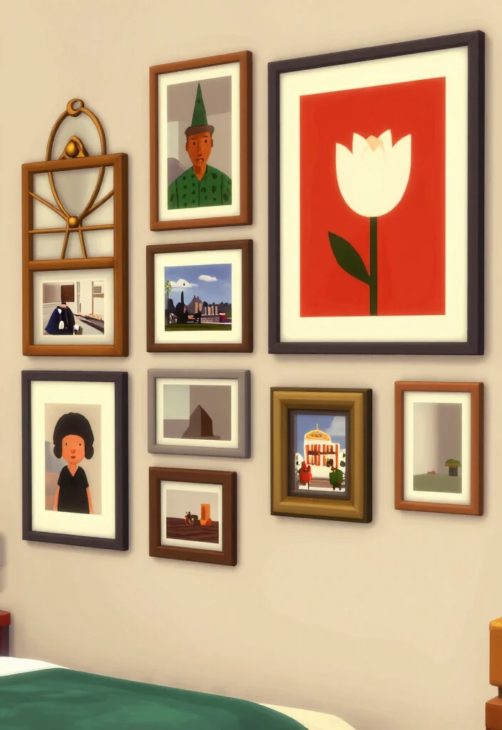 18 Bloxburg Parents Bedroom Ideas: Elegant Game Inspired Design - 5. Artistic Wall Decor 1