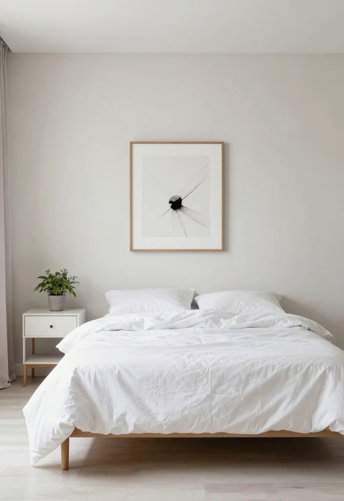 18 Modern Farmhouse Bedroom Master Suite Ideas for a Cozy, Elegant Style - 10. Minimalist Approach to Farmhouse Style 1