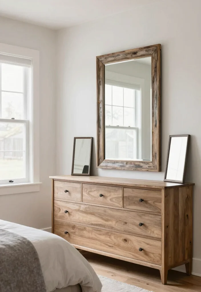 18 Modern Farmhouse Bedroom Master Suite Ideas for a Cozy, Elegant Style - 13. Elegant Mirrors to Enhance Space 1