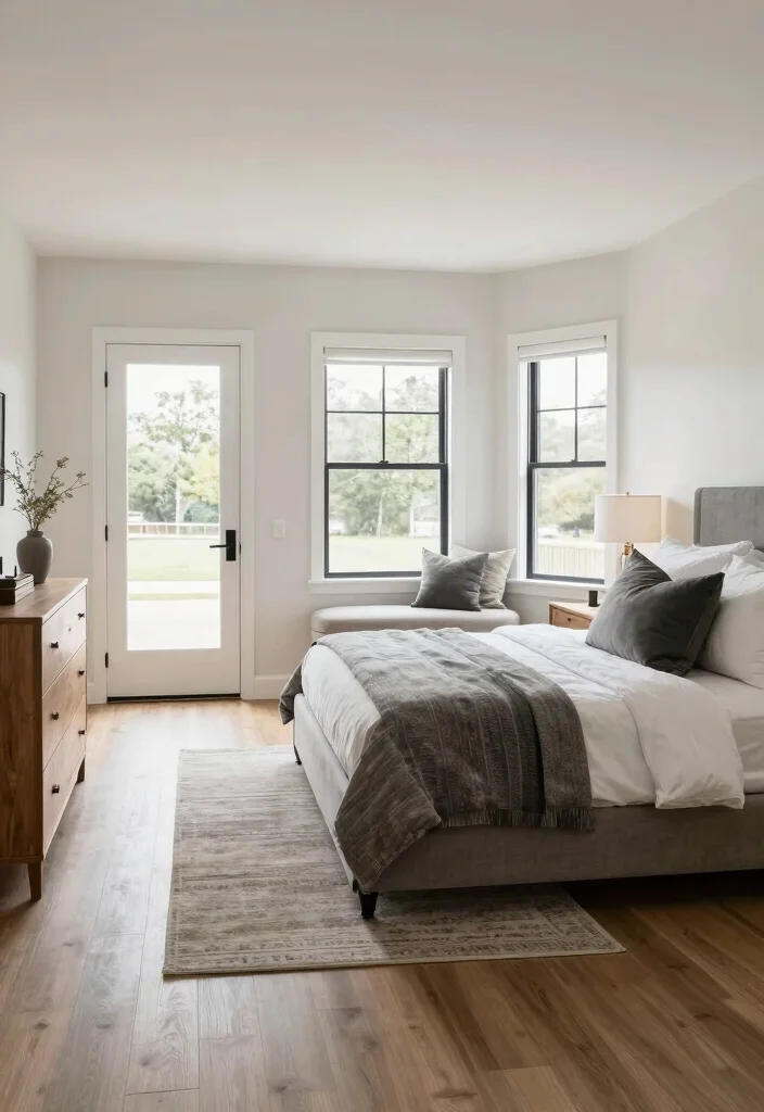 18 Modern Farmhouse Bedroom Master Suite Ideas for a Cozy, Elegant Style - 14. Thoughtful Floor Planning 1