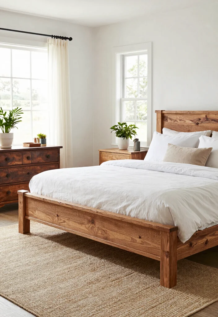 18 Modern Farmhouse Bedroom Master Suite Ideas for a Cozy, Elegant Style - 2. Sustainable Furniture Choices 1