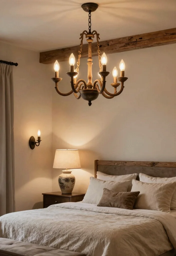 18 Modern Farmhouse Bedroom Master Suite Ideas for a Cozy, Elegant Style - 5. Statement Lighting Fixtures 1