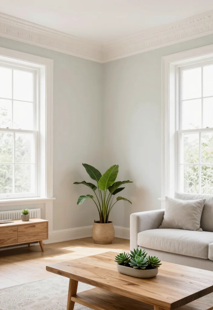 12 Ceiling Crown Molding Ideas That Hide Rough Drywall Seams - 1. Classic White Crown Molding 1