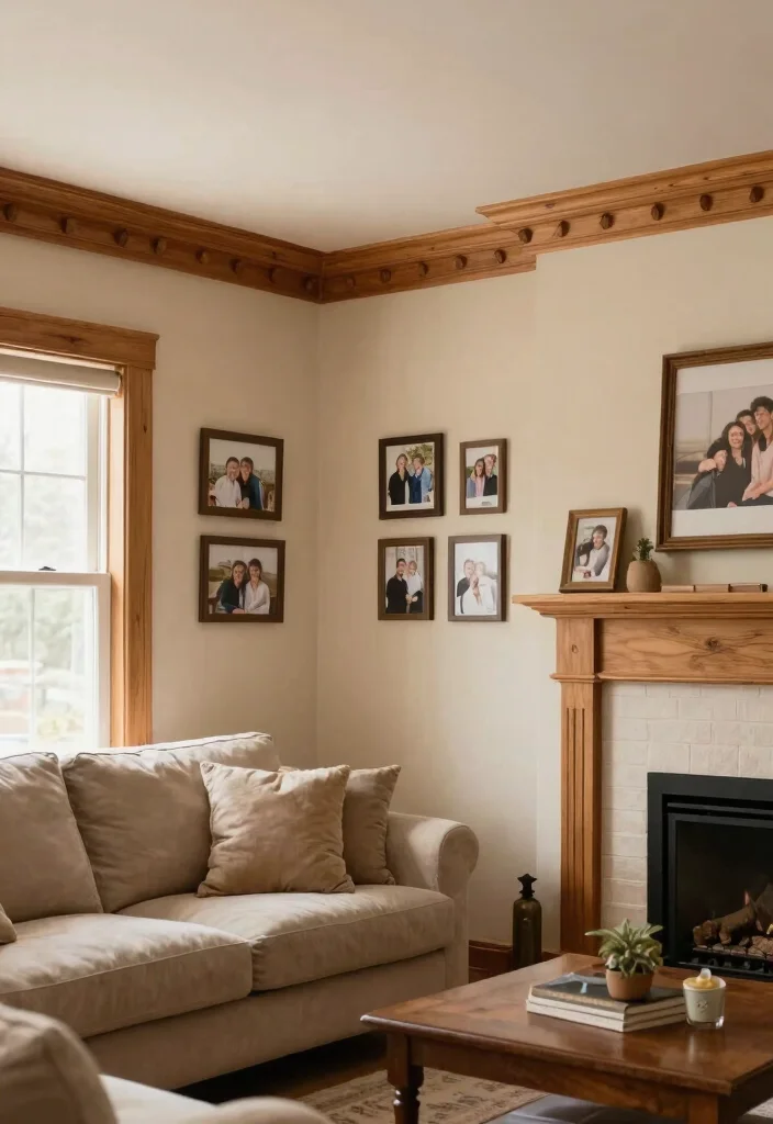 12 Ceiling Crown Molding Ideas That Hide Rough Drywall Seams - 12. Faux Wood Crown Molding 1
