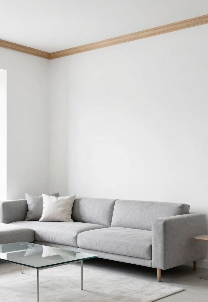 12 Ceiling Crown Molding Ideas That Hide Rough Drywall Seams - 8. Minimalist Crown Molding 1