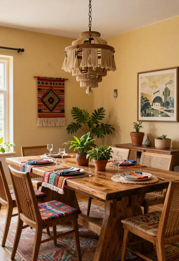 12 Fandelier Ceiling Fan Ideas That Work in Dining Rooms With Low Ceilings - 5. Bohemian Fandelier 1