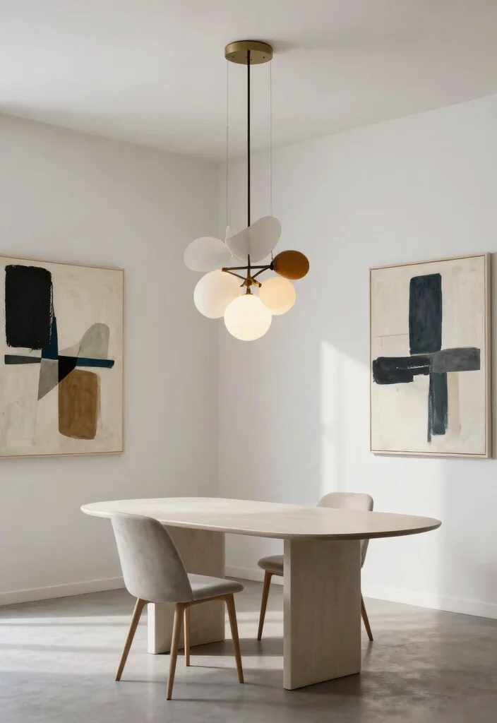 12 Fandelier Ceiling Fan Ideas That Work in Dining Rooms With Low Ceilings - 7. Artistic Statement Fandelier 1