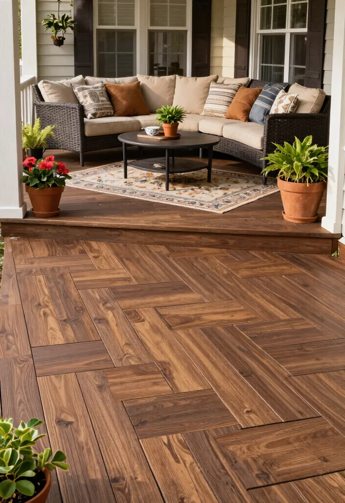 12 Front Porch Tile Ideas That Don't Crack in Freeze-Thaw - 7. Composite Deck Tiles 1