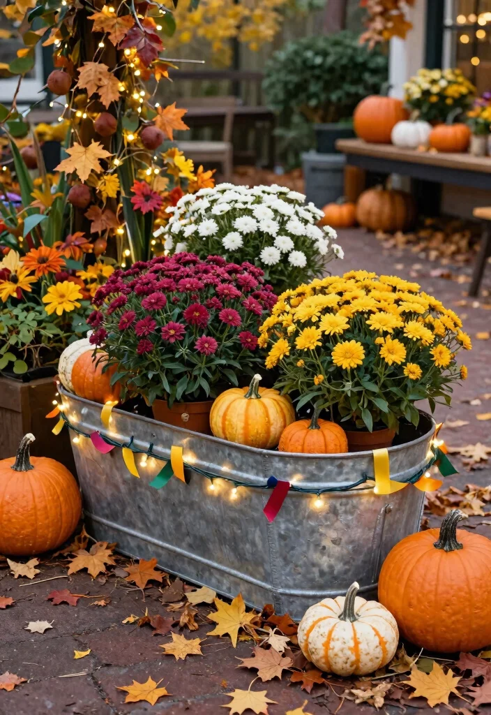 12 Galvanized Planter Concepts That Add Farmhouse Charm on a Budget - 12. Galvanized Planter for Seasonal Displays 1