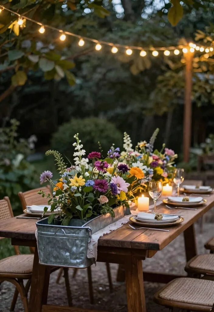 12 Galvanized Planter Concepts That Add Farmhouse Charm on a Budget - 7. Galvanized Planter Centerpiece 1