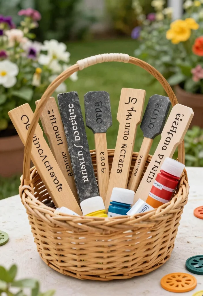 12 Gardening Gift Basket Ideas for Plant Lovers Who Have Everything - 6. Unique Plant Markers 1