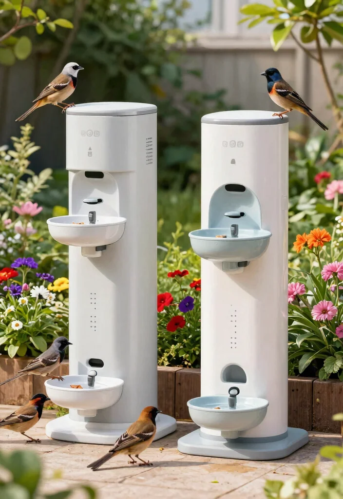 12 Outdoor Aviary Ideas That Protect Birds From Predators and Weather - 7. Automated Feeding Stations 1