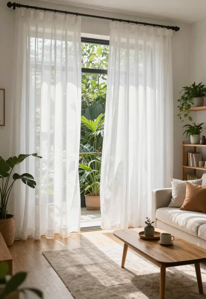 12 Patio Door Coverings That Block Heat Without Blocking Light - 1. Sheer Curtains: The Airy Elegance 1