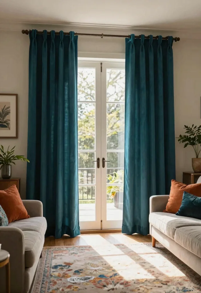 12 Patio Door Coverings That Block Heat Without Blocking Light - 7. Heat-Blocking Curtains: Cozy and Functional 1