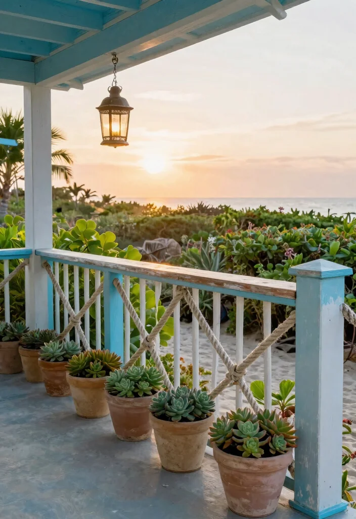 12 Porch Step Railing Ideas That Meet Code and Boost Curb Appeal - 1. Coastal Charm: Nautical-Style Railing 1