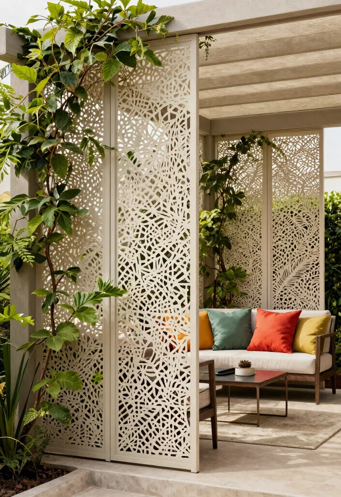 12 Screened In Patio Ideas That Keep Bugs Out Without Blocking Views - 12. Beautiful Decorative Screens 1