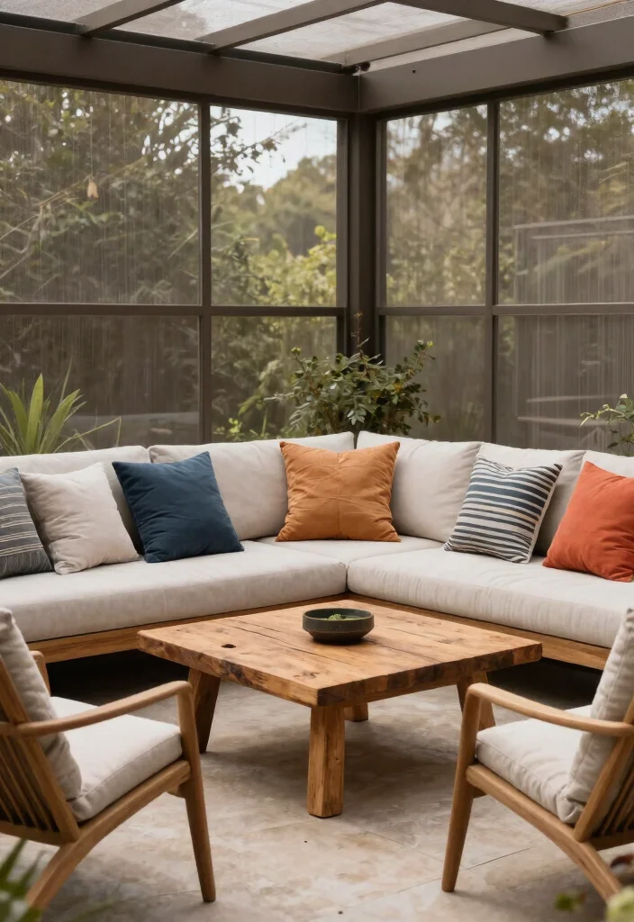 12 Screened In Patio Ideas That Keep Bugs Out Without Blocking Views - 5. Comfortable Outdoor Furniture for Relaxation 1