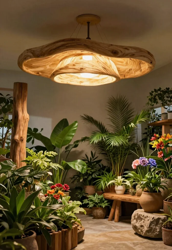 14 Ceiling Lamp Design Ideas That Light the Whole Room Evenly - 13. Biophilic Design Ceiling Lights for Nature Lovers 1