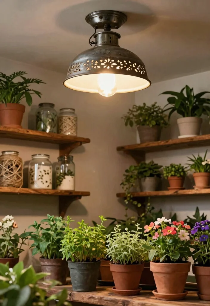 14 Ceiling Lamp Design Ideas That Light the Whole Room Evenly - 8. Vintage Fixtures for a Rustic Charm 1