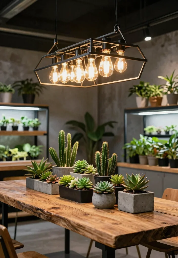 14 Ceiling Lamp Design Ideas That Light the Whole Room Evenly - 9. Industrial Lighting for Edgy Appeal 1