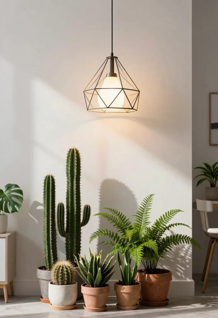 14 Ceiling Lamp Shade Ideas That Soften Harsh Bulbs and Add Style - 12. Geometric Shades 1