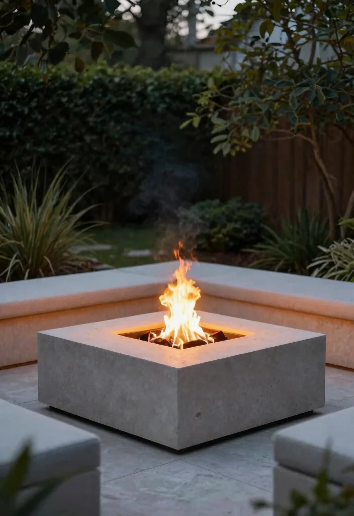 14 Cinder Block Fire Pit Ideas You Can Build This Weekend - 10. Minimalist Cinder Block Fire Pit 1