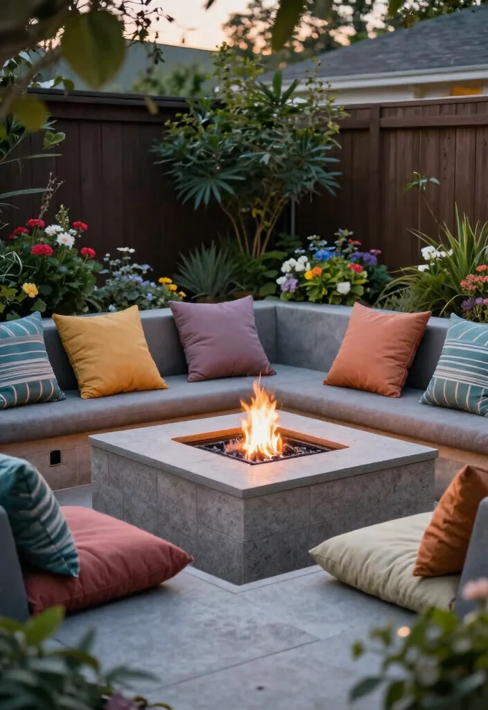 14 Cinder Block Fire Pit Ideas You Can Build This Weekend - 3. Cinder Block Fire Pit with Seating 1