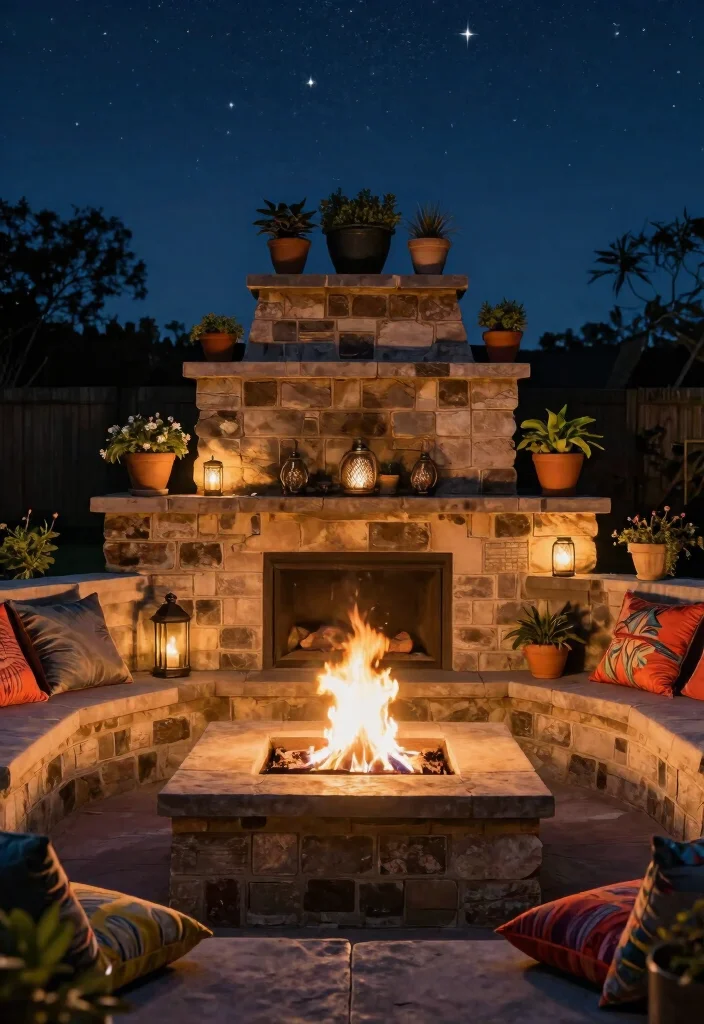 14 Cinder Block Fire Pit Ideas You Can Build This Weekend - 5. Multi-Level Cinder Block Fire Pit 1