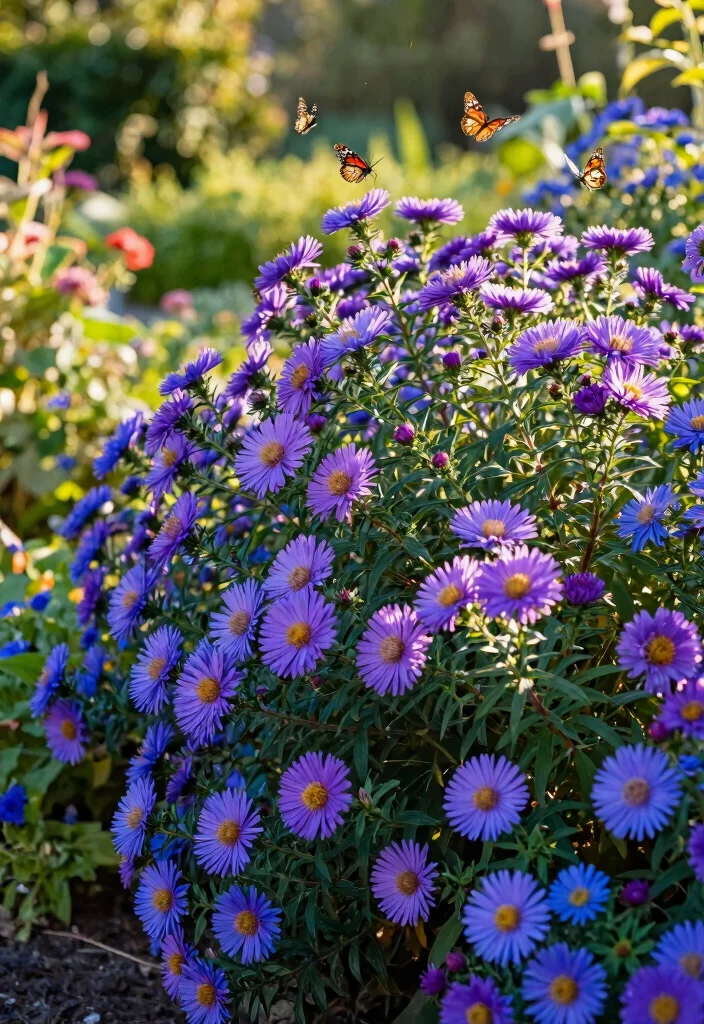 14 Front Yard Flowers That Survive Heat and Look Full All Season - 11. Aster 1